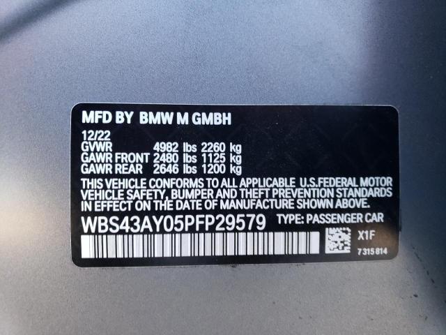 WBS43AY05PFP29579 - 2023 BMW M3 COMPETITION GRAY photo 13