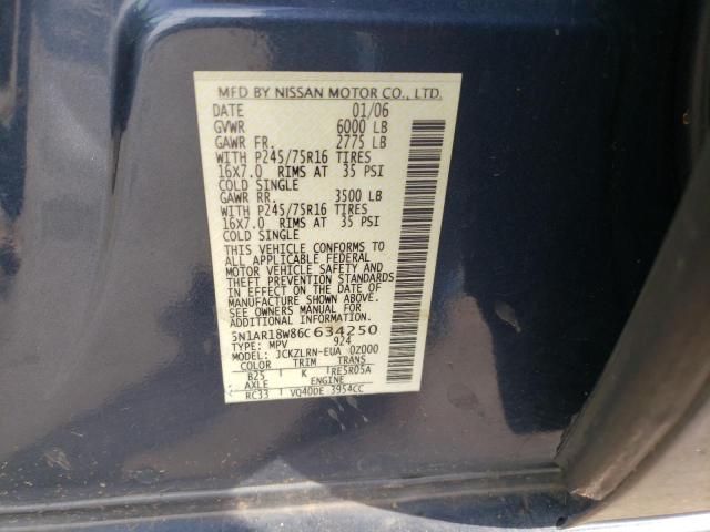 5N1AR18W86C634250 - 2006 NISSAN PATHFINDER LE 灰色 照片 13