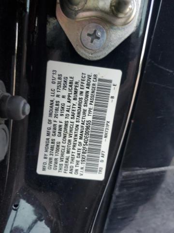 19XFB2F54DE009655 - 2013 HONDA CIVIC LX BLACK photo 12