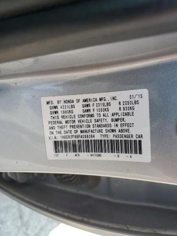 1HGCR2F86FA098094 - 2015 HONDA ACCORD EXL SILVER photo 12