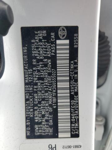 4T1BF1FK3GU555027 - 2016 TOYOTA CAMRY LE WHITE photo 12