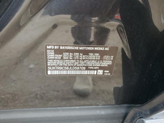 5UXTR9C58JLD59709 - 2018 BMW X3 XDRIVE30I 黑色 照片 12