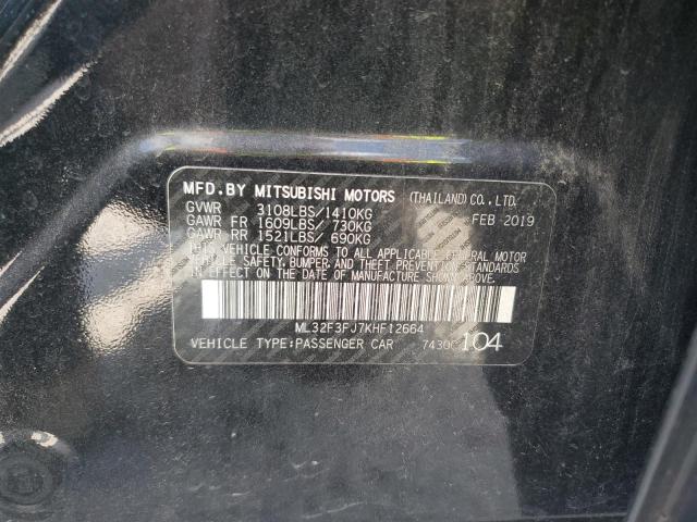 ML32F3FJ7KHF12664 - 2019 MITSUBISHI MIRAGE G4 ES Қара фото 13