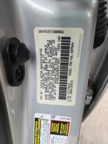 5YFBU4EE5DP219931 - 2013 TOYOTA COROLLA BASE Сріблястий фото 13