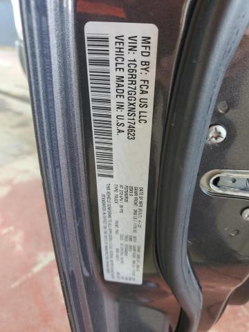 1C6RR7GGXNS174623 - 2022 RAM 1500 CLASS SLT Gris photo 12