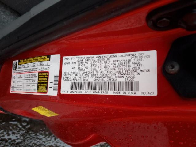 5TEUU4EN7AZ691093 - 2010 TOYOTA TACOMA ACCESS CAB Qırmızı foto 12
