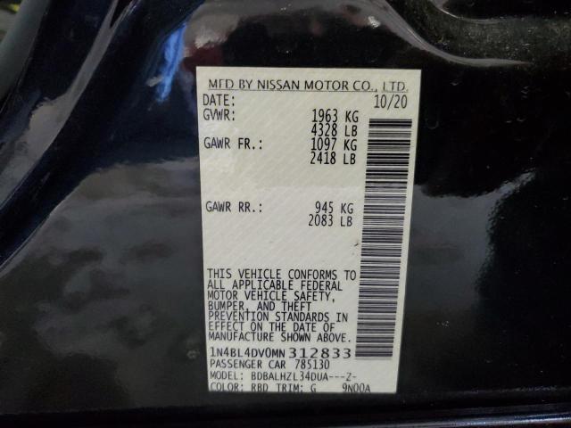 1N4BL4DV0MN312833 - 2021 NISSAN ALTIMA SV CHARCOAL photo 12