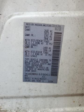 5N1AR2MM9DC639061 - 2013 NISSAN PATHFINDER S Blanc photo 13