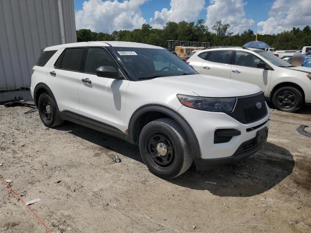 1FM5K8AB7MGC26530 - 2021 FORD EXPLORER POLICE INTERCEPTOR WHITE photo 4