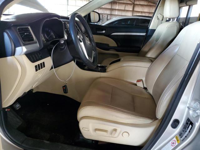 5TDKKRFH5FS119821 - 2015 TOYOTA HIGHLANDER XLE CREAM photo 7