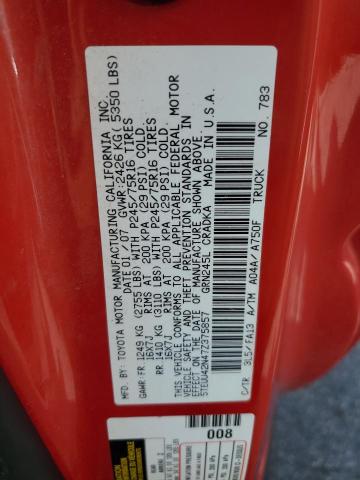 5TEUU42N47Z375857 - 2007 TOYOTA TACOMA ACCESS CAB Rot Foto 12