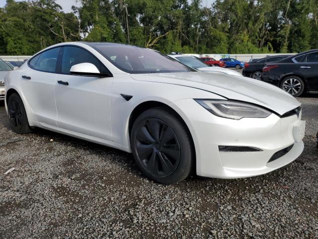 5YJSA1E57NF458854 - 2022 TESLA MODEL S WHITE photo 4