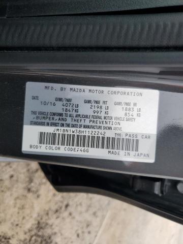 JM1BN1W38H1122242 - 2017 MAZDA 3 GRAND TOURING Boz foto 13