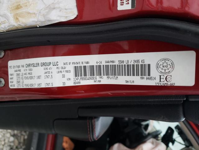 1C4PJMBS6EW202816 - 2014 JEEP CHEROKEE TRAILHAWK BURGUNDY photo 13