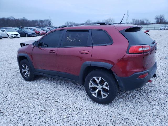 1C4PJMBS6EW202816 - 2014 JEEP CHEROKEE TRAILHAWK BURGUNDY photo 2