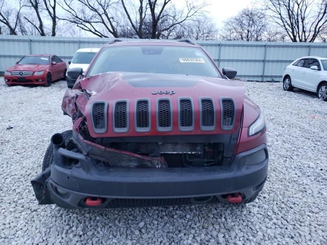 1C4PJMBS6EW202816 - 2014 JEEP CHEROKEE TRAILHAWK BURGUNDY photo 5