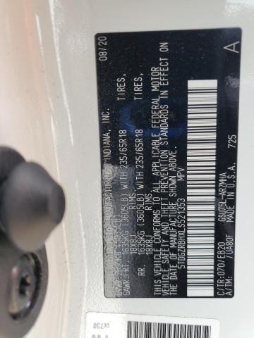 5TDGZRBHXLS521353 - 2020 TOYOTA HIGHLANDER XLE Ақ фото 13