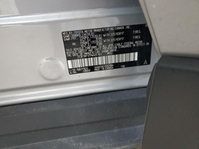 2T3F1RFV7PW405163 - 2023 TOYOTA RAV4 LE SILVER photo 12