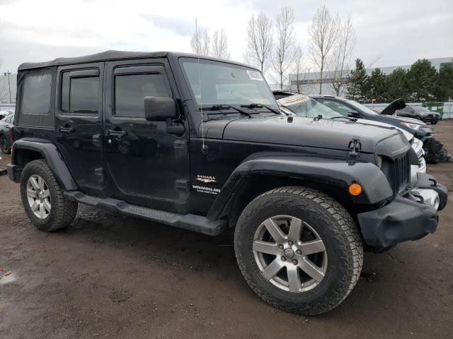 1C4HJWEG5DL595411 - 2013 JEEP WRANGLER U SAHARA BLACK photo 4