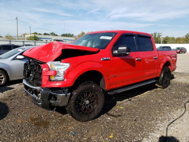 1FTEW1EP1FFC60736 - 2015 FORD F150 SUPERCREW RED photo 1