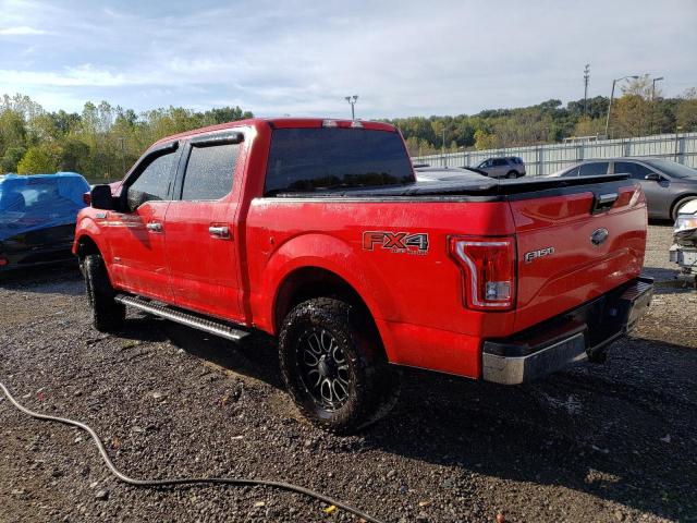 1FTEW1EP1FFC60736 - 2015 FORD F150 SUPERCREW RED photo 2