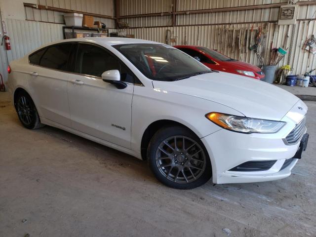 3FA6P0LU0HR349617 - 2017 FORD FUSION SE HYBRID WHITE photo 4