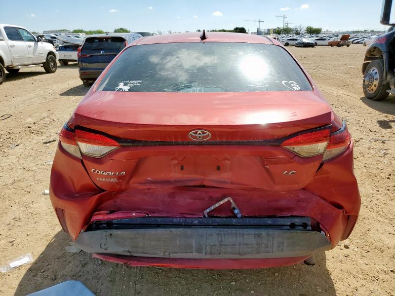 5YFEPMAEXMP149336 - 2021 TOYOTA COROLLA LE RED photo 6
