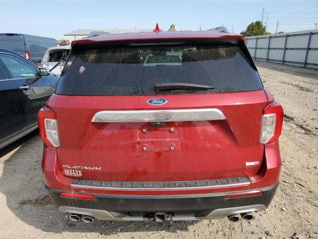 1FM5K8HC1LGB10771 - 2020 FORD EXPLORER PLATINUM RED photo 6