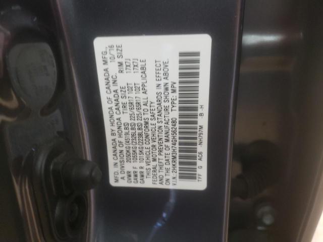 2HKRM3H74GH562480 - 2016 HONDA CR-V EXL Boz foto 13