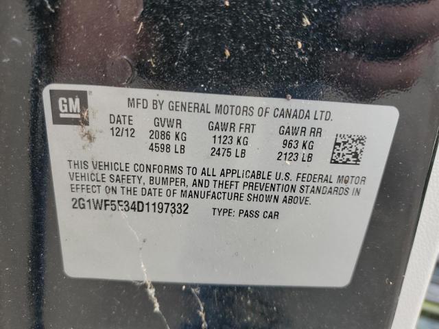 2G1WF5E34D1197332 - 2013 CHEVROLET IMPALA LS GREEN photo 12