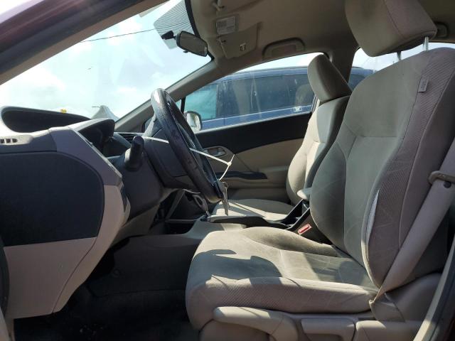 19XFB2F56CE029615 - 2012 HONDA CIVIC LX BURGUNDY photo 7