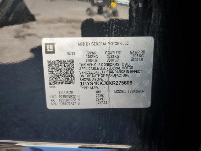 1GYS4KKJ6KR275606 - 2019 CADILLAC ESCALADE ESV PLATINUM შავი ფოტო 13