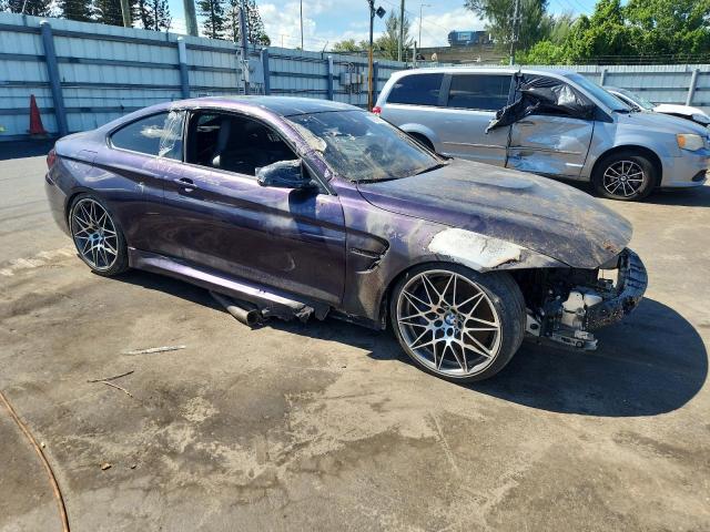 WBS4Y9C55KAG66964 - 2019 BMW M4 PURPLE photo 4