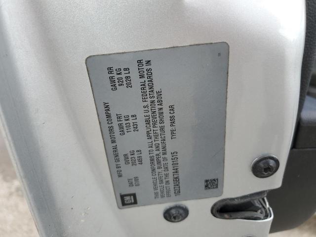 1G2ZA5EK7A4101515 - 2010 PONTIAC G6 SILVER photo 12