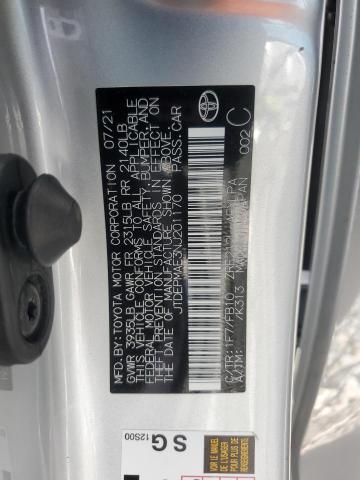 JTDEPMAE3NJ201170 - 2022 TOYOTA COROLLA LE ვერცხლისფერი ფოტო 13