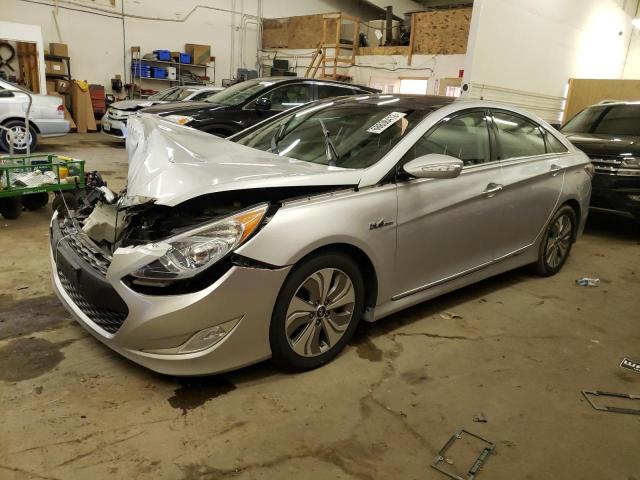 KMHEC4A46EA108111 - 2014 HYUNDAI SONATA HYBRID SILVER photo 1