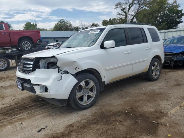 5FNYF4H53FB038406 - 2015 HONDA PILOT EXL WHITE photo 1