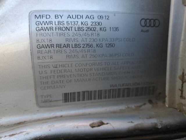 WA1UFAFL9DA137584 - 2013 AUDI A4 ALLROAD PREMIUM PLUS SILVER photo 12