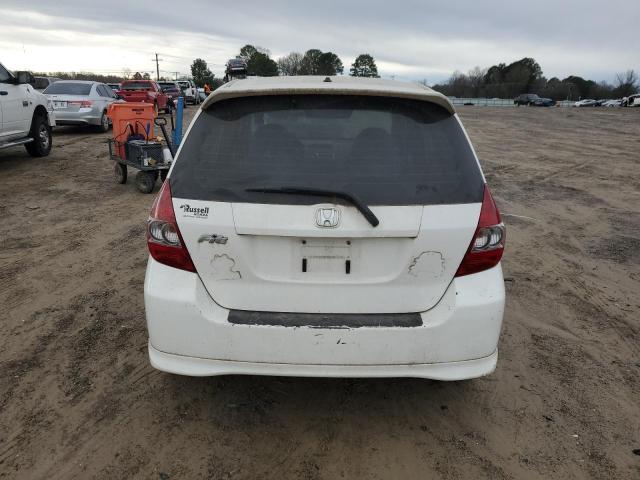 JHMGD386X7S025627 - 2007 HONDA FIT S თეთრი ფოტო 6