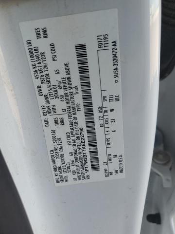 1FT7W2BT7KEE22790 - 2019 FORD F250 SUPER DUTY თეთრი ფოტო 12