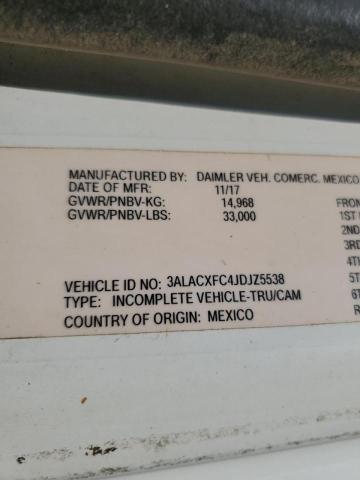 3ALACXFC4JDJZ5538 - 2018 FREIGHTLINER M2 106 MEDIUM DUTY TWO TONE photo 10