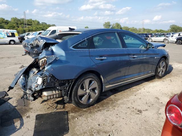 KMHE34L15GA017336 - 2016 HYUNDAI SONATA HYBRID BLUE photo 3