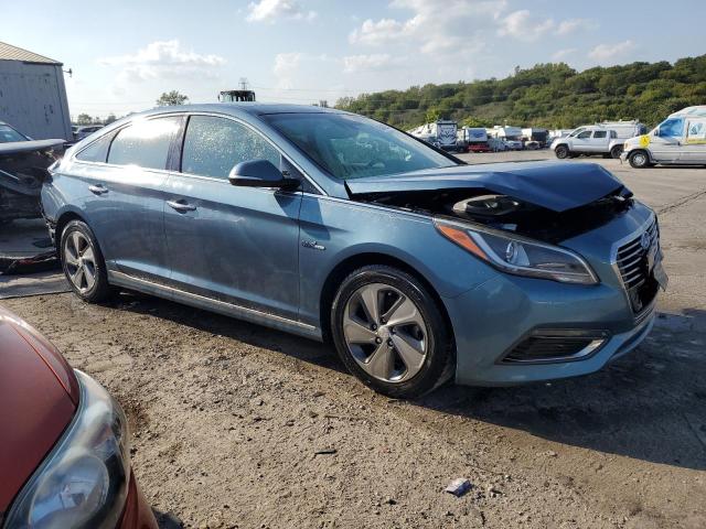 KMHE34L15GA017336 - 2016 HYUNDAI SONATA HYBRID BLUE photo 4