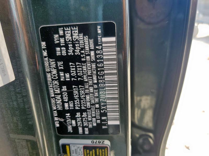 5XYZU3LB8EG161384 - 2014 HYUNDAI SANTA FE S 灰色 照片 13