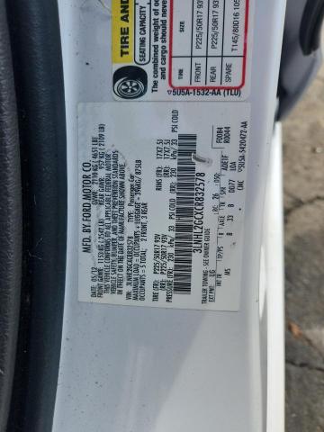 3LNHL2GCXCR832578 - 2012 LINCOLN MKZ WHITE photo 12