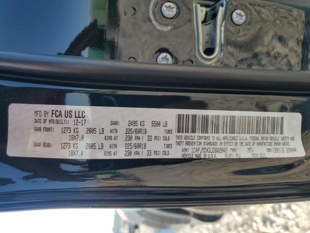 1C4PJMDX3JD602945 - 2018 JEEP CHEROKEE LIMITED Қара фото 12