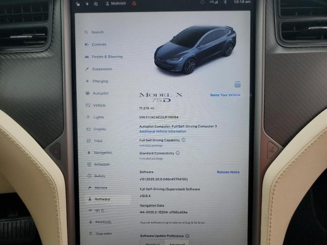 5YJXCAE2XJF119084 - 2018 TESLA MODEL X Boz foto 9