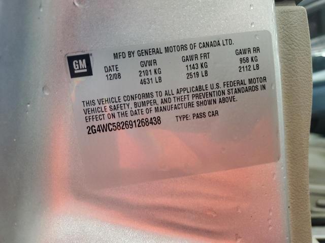 2G4WC582691268438 - 2009 BUICK LACROSSE CX SILVER photo 12