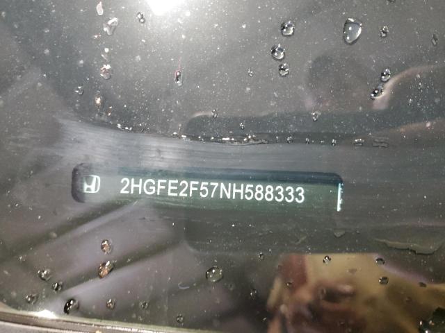 2HGFE2F57NH588333 - 2022 HONDA CIVIC SPORT 灰色 照片 12