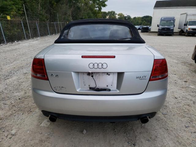 WAUDF48HX7K019250 - 2007 AUDI A4 2.0T CABRIOLET QUATTRO SILVER photo 6